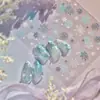 Adesivos de Unha com Glitter Transfronteiriços Estilo Luxo de Inverno Decalques de Unha Materiais de Decoração de Floco de Neve de Alta Qualidade Strass para Unhas