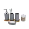 Suministros Populares para Baño Transfronterizos Juego de Siete Piezas para Baño Estilo Europeo Set de Artículos de Tocador para Baño Vaso para Enjuague Bucal Juego de Vasos para Cepillarse los Dientes