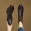 Botines de punto estilo francés, botines sencillos para mujer, nueva colección otoño 2026, botines Martin, botines Chelsea de suela gruesa, botines de cuero para mujer