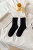 Calcetines Grises para Mujer, Calcetines de Encaje Finos de Verano hasta la Pantorrilla, Calcetines Largos de Algodón Puro con Volantes, Adecuados para Zapatos Birkenstock, Calcetines Holgados de Primavera y Otoño