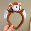 Faixa de Cabelo de Desenho Animado Fofa, Faixa de Cabeça Divertida de Dinossauro Carpa, Rosto de Tubarão Super Fofo para Lavar o Rosto e Tirar Fotos, Acessórios de Cabelo para Performance para Adultos e Crianças