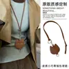 "Colgante Lindo" Ins Piel de Vaca Corazón Bolso Pequeño Colgante de Collar Mini Accesorios Billetera para Monedas Gato