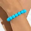 Joyería Europea y Americana Pulsera de Acrílico Color Macarrón Moda Simple Cuerda Elástica Pulsera de Cuentas Color Caramelo Joyería de Mano