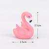 Chen Jun Craft Regalo Flamenco Adorno de Plástico Pvc Accesorios Llavero Adorno para Pastel Adorno Micro Paisaje