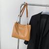 Bolsa Grande Casual de Cor Sólida para Primavera 2024 Nova Moda Grande Capacidade Casual Casual Portátil Ombro Axila Tote Bag