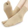Meias Elásticas de Dois Dedos para Outono e Verão para Homens e Mulheres, Chinelos, Solas, Silicone Antiderrapante, Meias de Cano Médio com Dedos Divididos para Alívio de Pressão