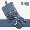 Cortador de unhas de aço inoxidável 16 peças conjunto caixa de presente unha pedicure cortadores de unha conjunto completo de ferramentas especiais para cuidados com as unhas