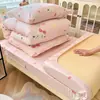 Novo modelo 2026 conjunto de lençóis de algodão puro estilo fresh para cama de estudante, conjunto de três peças para dormitório estudantil, conjunto de três peças para beliches