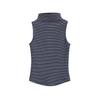 Estilo Europeu e Americano Simples Gola Meia-Alta Sem Mangas Colete Feminino Básico Peça Externa Slim Stretch Base Listrado Top de Contraste