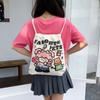 Bolsa de Lona para Mujer 2026 Modelo Nuevo Bolsa de Cuerda Multiusos Bolsa de Lona de Gran Capacidad Mochila Bolsa de Tela Linda Simple Venta al por Mayor
