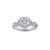 Anillo de Plata de Ley con Circonita Tonglin Best-Seller Transfronterizo de Amazon para Mujer con Diseño de Nicho Anillo de Plata de Ley S925 con Circonita