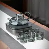 Tetera de Estilo Nuevo, Tetera de la Fortuna Cola de Rata, Olla para Preparar Té, Juego de Té Estéticamente Agradable con Filtro, Tetera para el Hogar, Olla de Vidrio para Cocina de Cerámica Eléctrica