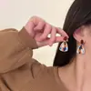 @Oferta Especial@ Pendientes Coreanos de Forma Geométrica, Modernos y Elegantes, Bloques de Color, Nicho, Diseño de Lujo Ligero, Pendientes de Botón para Mujer