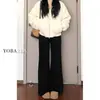 Jeans Slair Negros para Mujer talla extra Invierno forrados de felpa talla extra chica rellenita Estirables Adelgazantes Cintura Alta Pantalones de Herradura