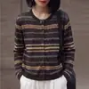 Nuevo Cárdigan de Punto Fino de Lana Redondo de Cuello Redondo con Mangas Largas Jacquard Hueco Abrigo Superior para Mujer Otoño/Invierno 2026