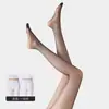 Medias 0D negras para mujer, estilo fino de verano, antienganches, duraderas, invisibles, alta transparencia, medias negras sexys, coquetas y sensuales
