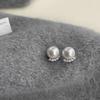 Aretes de Perlas de Vidrio de Lujo Nicho para Mujer, Simples, Modernos, Versátiles Aretes de Zirconia, Únicos, de Alta Gama y Elegantes