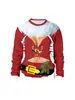 Europa Transfronteriza Sudadera con Capucha Redonda Divertida de Papá Noel Impresión 3D para Hombre Primavera Otoño Holgada Manga Larga Pulóver Comercio Exterior