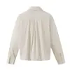 Ropa Vintage Yidao 2026 Otoño Nuevo Diseño Camisa de Manga Larga a Rayas Bloque de Color con Cuello Alto de Doble Capa Estilo Unisex