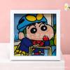 Pintura de Diamantes 17*17 DIY Kidsren y Estudiantes Educativo Hecho a Mano Pintura de Diamantes Enmarcado Líneas Cachorro Dibujo Animado Genshin Venta al por Mayor