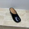 Mules de Salto Bloco Bico Fechado e Bico Diviso Estilo Francês para Mulheres, Novo Modelo 2026, Mules de Salto Alto Práticas de Calçar