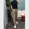 Fuerte 163 Gran Belleza Yiyuan 2022 Verano Nuevo Traje de Moda de Una Sola Fila Mangas Cortas Pantalones Casuales Adelgazantes para Mujer