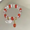 Pulsera Popular de Perlas Explosivas Más Vendida Moda Femenina Versátil Cristal de Imitación Diseño de Nicho Pulsera de Moda Ins Venta al por Mayor