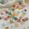 Vidro Imitação Gelatina com Furos Cor Mista Estéreo Flor de Trevo Desabrochando DIY Artesanal Capa de Celular Colar Grampo de Cabelo Design de Roupa
