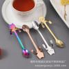 Cuchara para Gato de Acero Inoxidable 304 Cuchara Creativa Dorada Larga para Colgar en Taza Cuchara de Gato de Dibujos Animados Cuchara para Revolver Café Puede Colgarse en Taza