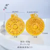 Pu Zuojiu Colgante de Brújula con Carácter de Fortuna Giratorio Dorado Arena No Descolorante Ocho Tesoros Auspiciosos Cadena para Clavícula Estilo Chino Nuevo para Mujer