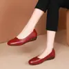 Zapatos Suaves de Piel para Mamá, Zapatos de Suela Plana para Mujer, Suela Suave, Antideslizantes, Ligeros, Zapatos de Trabajo, Zapatos Suaves de Piel para Personas de Mediana Edad y Mayores