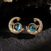 Nuevo Conjunto Versátil para Mujer con Luz de Estrella y Luna de Ensueño, Lujo Simple y Hermoso, Circonita Microincrustada