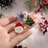 Novo Broche Série Natal Comércio Exterior Árvore de Natal Boneco de Neve Roupas Acessórios Bonito Desenho Animado Emblema Decoração