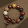 Cadena de madera Duobao para colgar con cuentas de Buda, colgante de jade multicolor degradado, ideal para hombres y mujeres, accesorios de regalo.