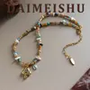 Collar de Cuentas Vintage Exquisito y Versátil Hongo Amanecer Turquesa con un Toque de Lujo Ligero y Gama Alta, Adecuado para Usar en Capas como Cadena para la Clavícula