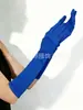 Guantes de Seda de Leche de Longitud Media de 45 cm para Mujer de Halloween, Guantes de Color Sólido Lisos Elásticos Especiales para Fotografía de Vestido de Gala para Banquetes