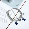 Amazon Nova Moda Pulseira Tendência Borboleta Azul Unissex Design de Nicho Hahe Pulseira ins