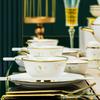 Pratos e pratos livres para combinar presentes domésticos atacado Louça de porcelana óssea de Jingdezhen produto único tigela grande Tigela pequena tigela para sopa/macarrão