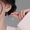 Aretes Largos Geométricos, Modernos y Únicos, Aretes Largos de Barra Vertical Simple, Nuevo Estilo Verano 2026, Mayoreo