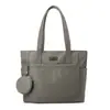 Bolso de lona para mujer, bolso tote de gran capacidad, bolso de hombro para ir al trabajo y para ir de compras, admite impresión de logo personalizada basada en tu diseño