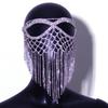 Explosiones transfronterizas moda exagerada máscara de diamantes de imitación de Halloween máscara de mascarada europea y americana accesorios sexys máscara