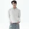 Camisa Polo Falsa de Dos Piezas con Cuello de Camisa, Suéter de Punto para Hombre, Suéter de Otoño e Invierno, Venta al por Mayor, No Hace Bolitas, Falsa de Dos Piezas