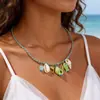 Promoção Quente de Verão Concha do Mar Golfinho Dopamina Peixe de Cerâmica Pingente Colar Corda Colorida Boêmio Colar de Verão