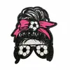 Parches Bordados Creativos de Dibujos Animados con Temática de Fútbol para Decoración Deportiva, Ropa, Bolsas, Parches Termoadhesivos y Parches de Bordado Eléctrico