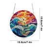 Nuevo producto transfronterizo de Amazon: Artefacto acrílico para puzzle que atrapa la luz para el hogar, adorno colgante decorativo pintado a mano para decoración de patio y ventana