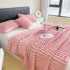 Comércio Exterior Fabricante Transfronteiriço Cordão Alargado Transfronteiriço Espessado Pele de Coelho Imitação Cobertor Siesta Cobertor de Escritório Manta para Sofá