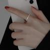 Anillos Sencillos con Textura de Papel de Aluminio para Mujer, Apilables, Estilo Dulce y Fresco, Nuevos Anillos Abiertos, Elegantes y con Estilo para el Dedo Índice