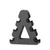 Soporte Triangular para Mancuernas Doméstico Sumergido en Plástico de Tres Capas Fijo Pequeño para Almacenar Mancuernas de Acero para Fitness, Portátil