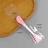 Conjunto de pincéis de máscara de beleza TPR de silicone, de face única, dupla face, multicoloridos, com cabeça angular e plana, e outras ferramentas de maquiagem, em estoque