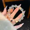 Pulsera de Tubo de Cristal Blanco Lechoso Natural de la Fortuna para Mujer, Pulsera de Cuentas de Lujo Ligero de Moda que Atrae la Riqueza, Regalo para Novia